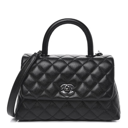 Chanel Caviar Quilted Mini Coco Handle Flap So Black 1 of 11