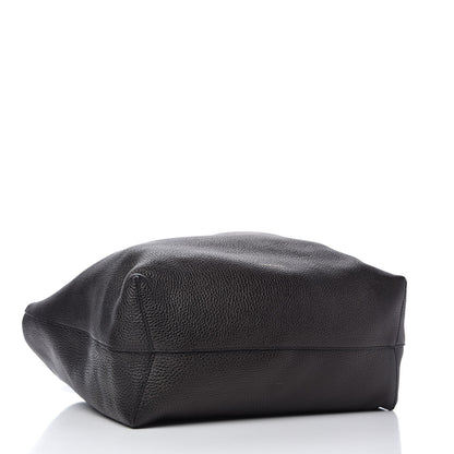 Mansur Gavriel Tumbled Calfskin Large Shopping Tote Black 4 of 9