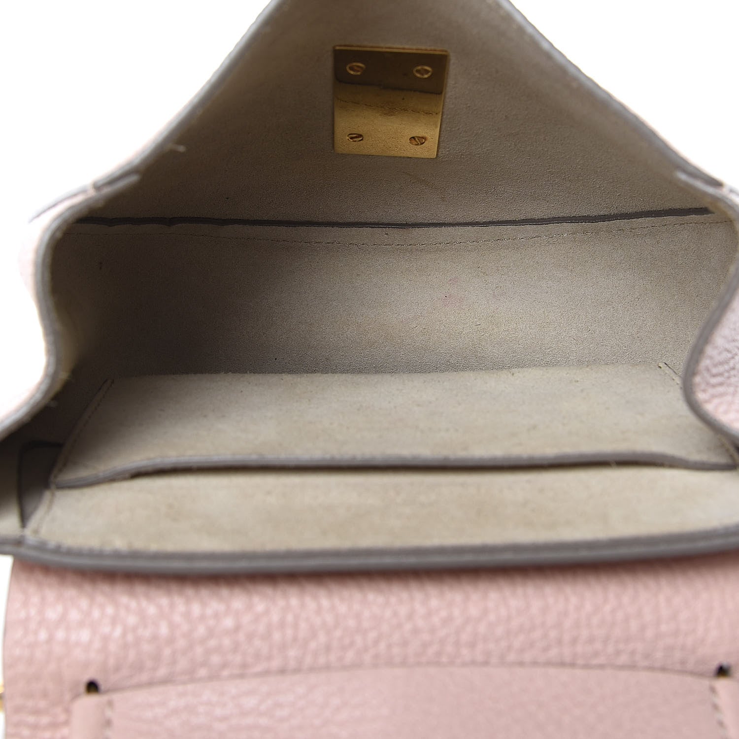 Chloe Grained Lambskin Mini Drew Shoulder Bag Cement Pink 5 of 14