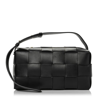 Bottega Veneta Lambskin Maxi Intrecciato Brick Cassette Bag Black 1 of 5