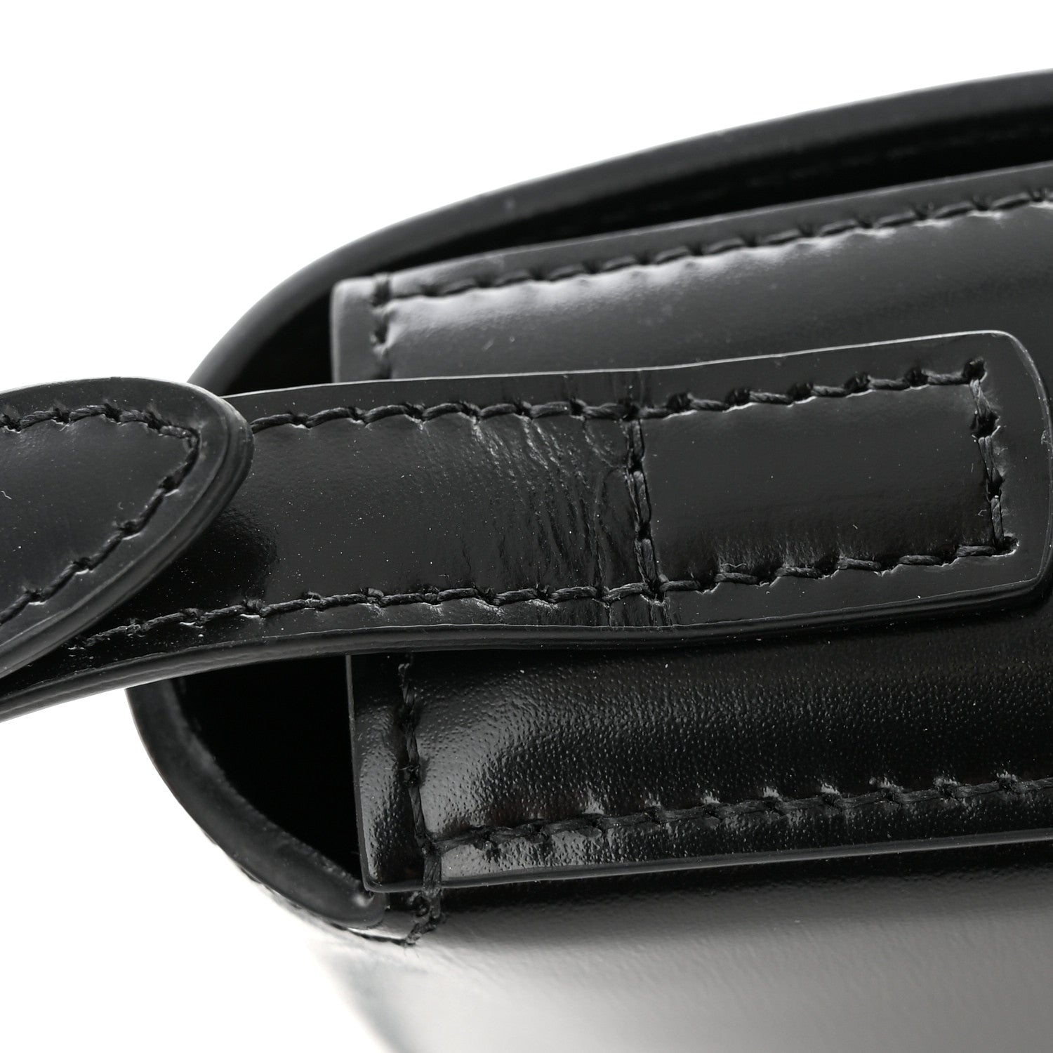 Celine Shiny Calfskin Triomphe Shoulder Bag Black 13 of 15