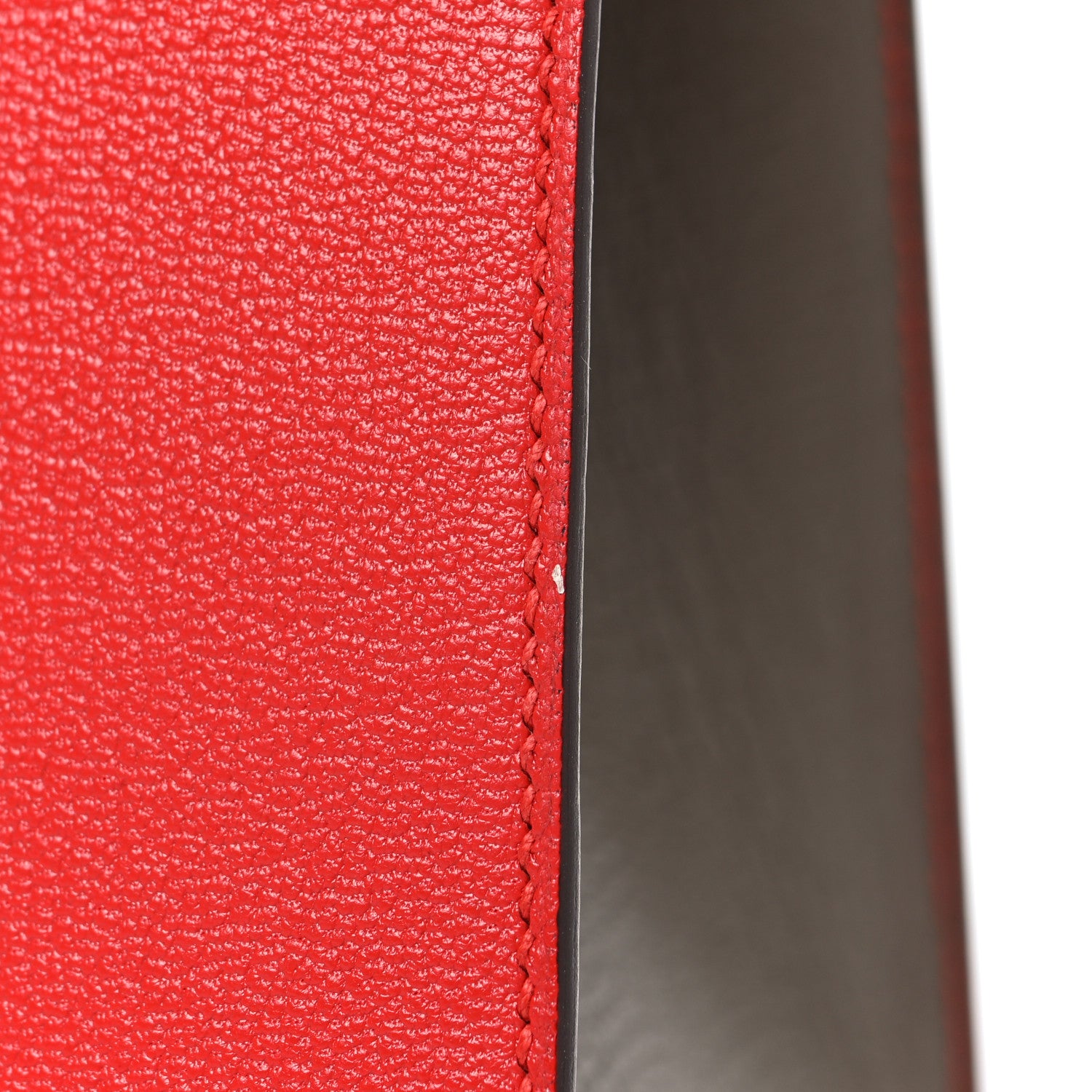 Hermes Chevre Chandra Bi-Color Horseshoe Kelly Sellier 25 Rouge De Coeur Etoupe 13 of 14