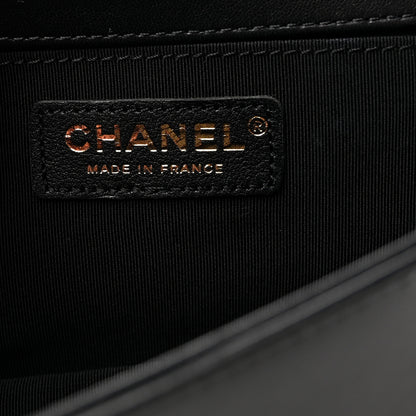 Chanel Lambskin Quilted Boy Flap Clutch Black 6 of 7