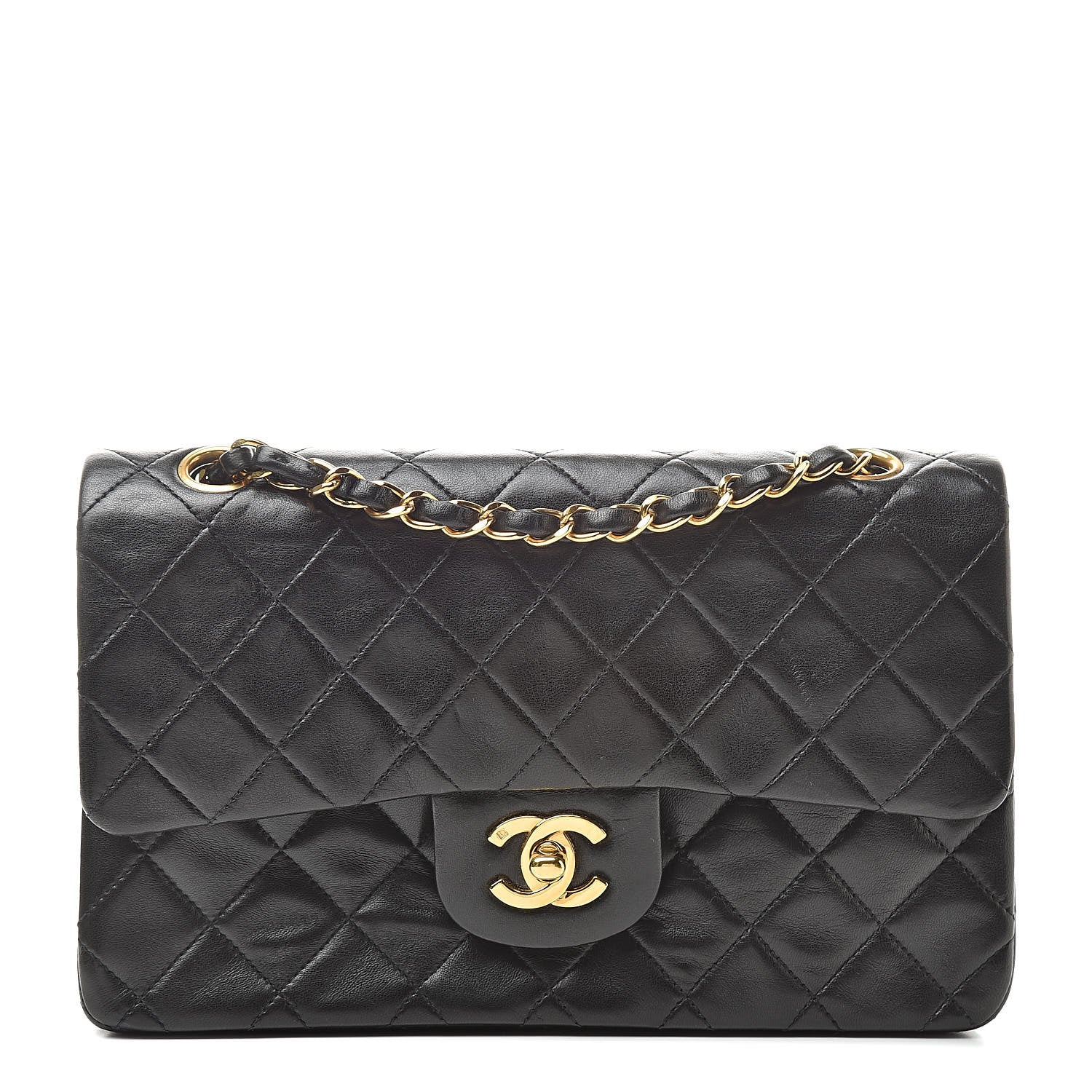 Chanel Lambskin Quilted Small Double Flap Black 1 of 15
