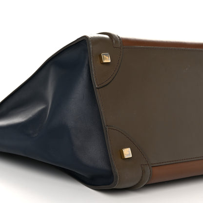 Celine Satin Calfskin Mini Tri-Color Luggage Camel 9 of 10