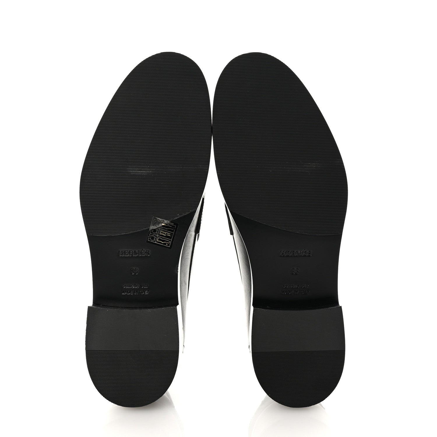 Hermes Calfskin Womens Hot Loafer 38 Black 6 of 9
