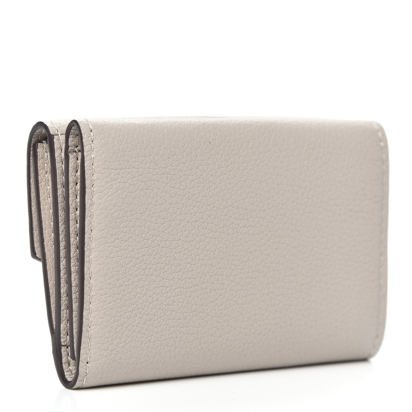 Calfskin Lockmini Wallet Greige