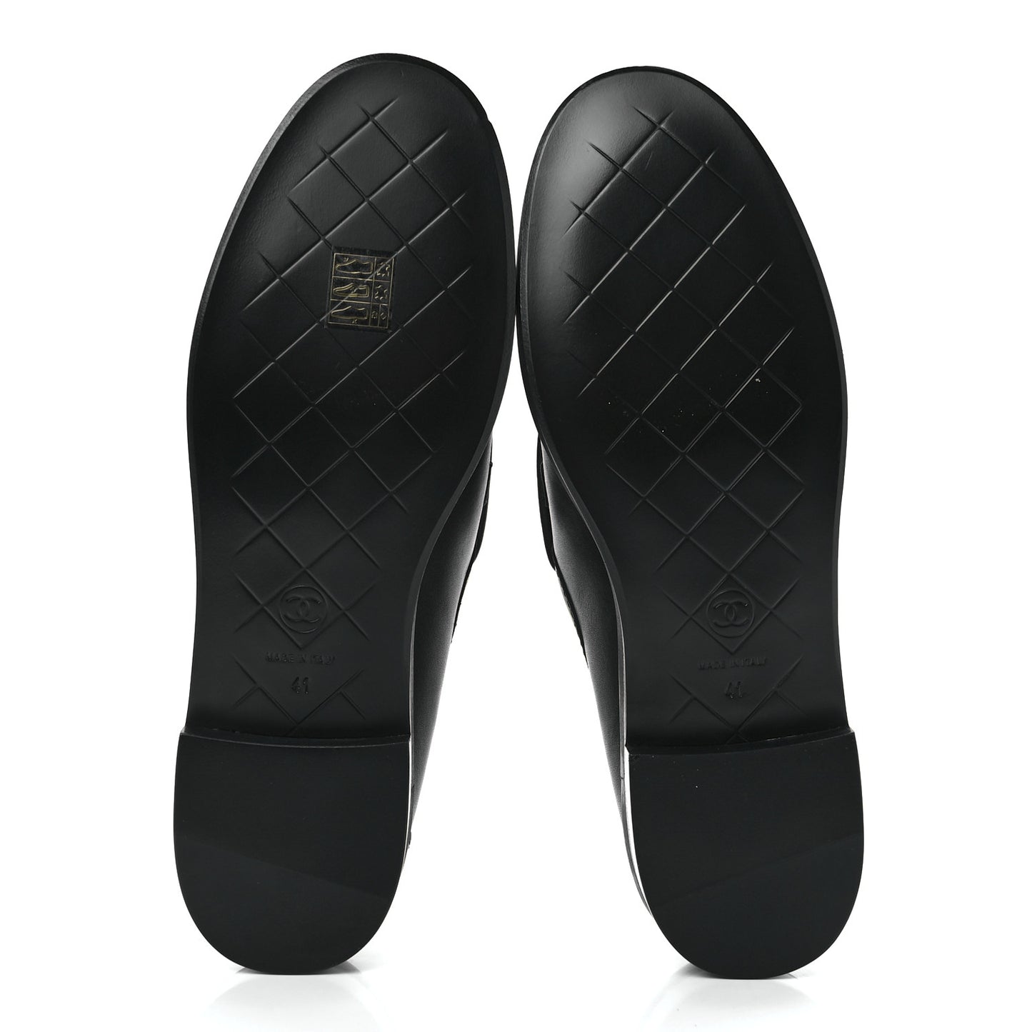 Lambskin Quilted CC Turnlock Loafers 41 Black