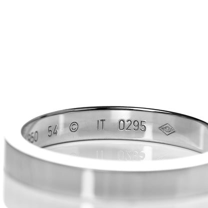 Cartier Platinum 3mm C De Wedding Band Ring 54 6.75 5 of 6