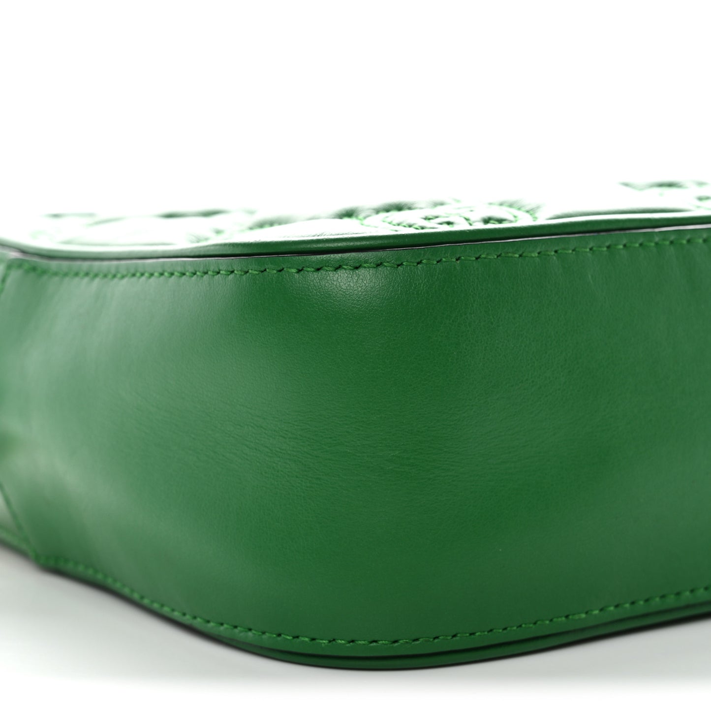 Calfskin GG Matelasse Shoulder Bag Spring Green Natural