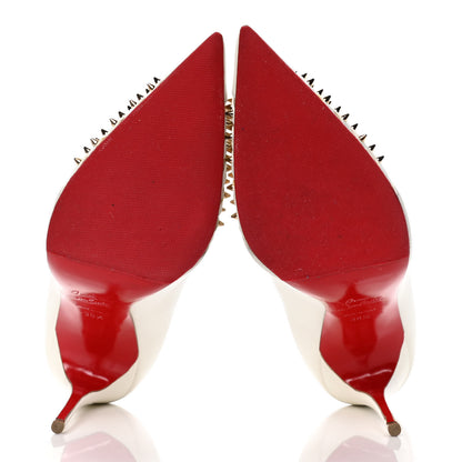 Christian Louboutin Kid Bareta 100 Pumps 38.5 Neige Light Gold 7 of 11