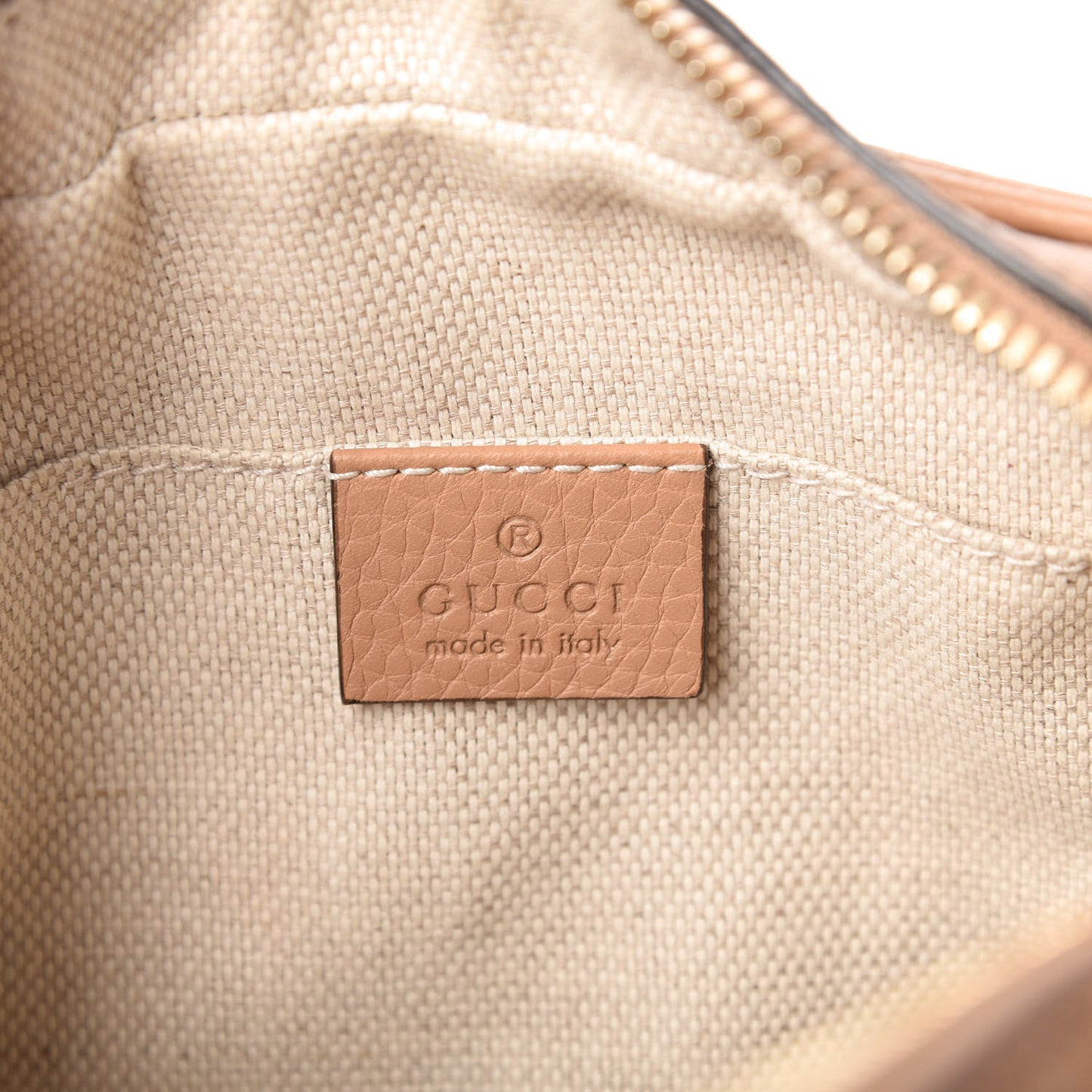 Pebbled Calfskin Small Soho Disco Bag Camelia