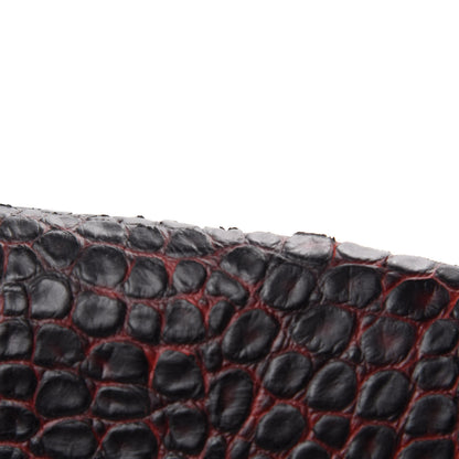 3.1 Phillip Lim 3.1 Calf Hair Calfskin Crocodile Embossed Medium Pashli Satchel Antique Red Black 8 of 12