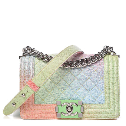 Chanel Caviar Quilted Small Cuba Rainbow Boy Flap Multicolor 1 of 13