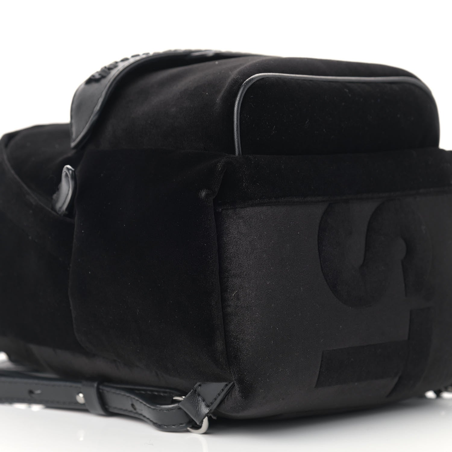 Stella McCartney Velvet Mini Falabella GO Backpack Black 7 of 10
