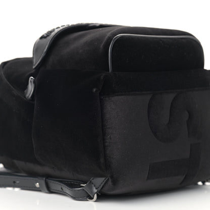 Stella McCartney Velvet Mini Falabella GO Backpack Black 7 of 10