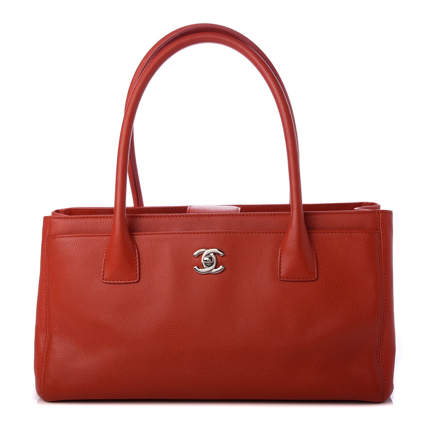 Chanel Calfskin Small Cerf Shopper Tote Red 1 of 9