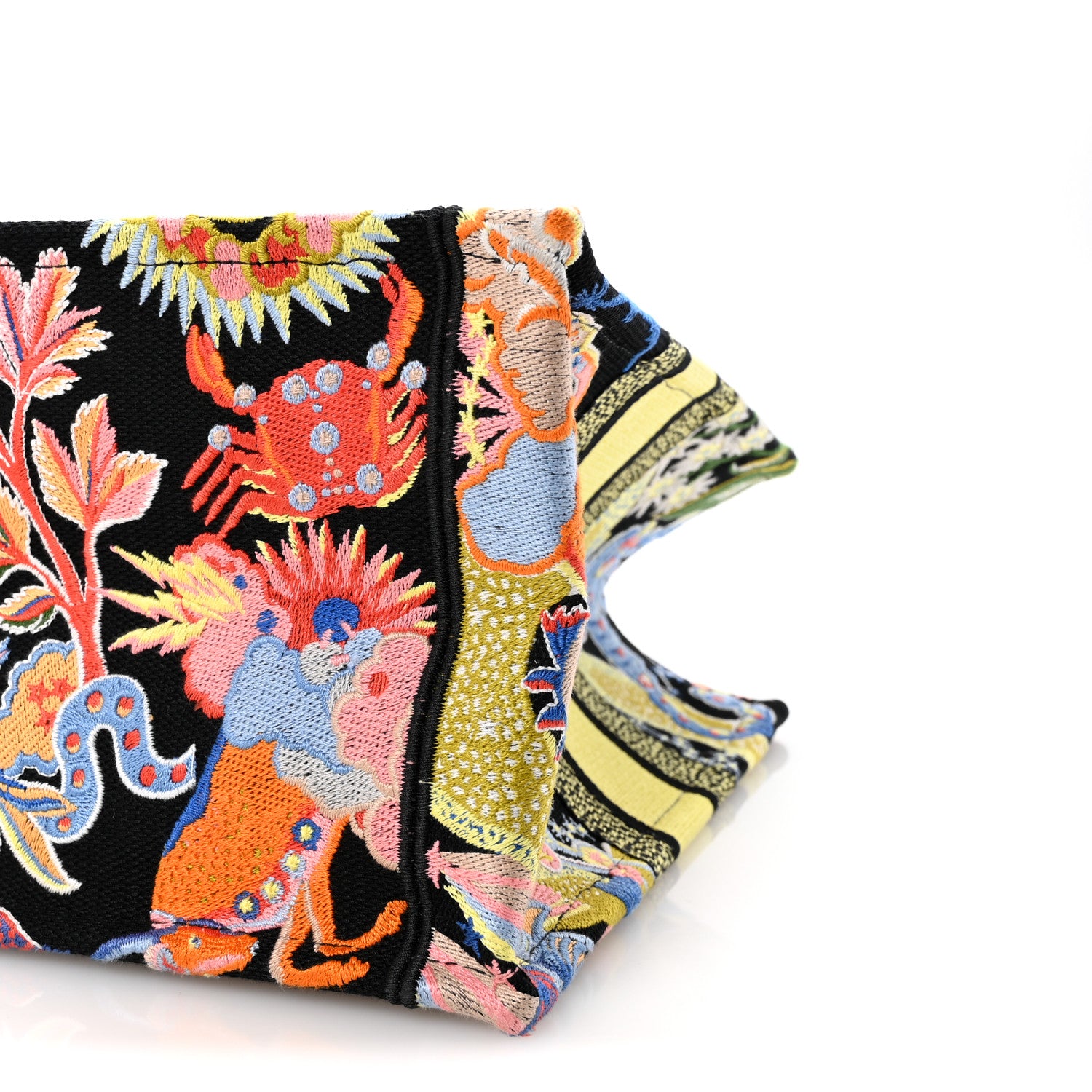Christian Dior Canvas Zodiac Fantastico Embroidered Medium Book Tote Black Multicolor 9 of 9