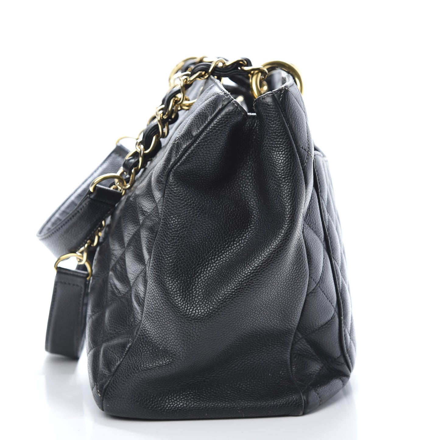 Caviar Quilted Grand Shopping Tote GST Black