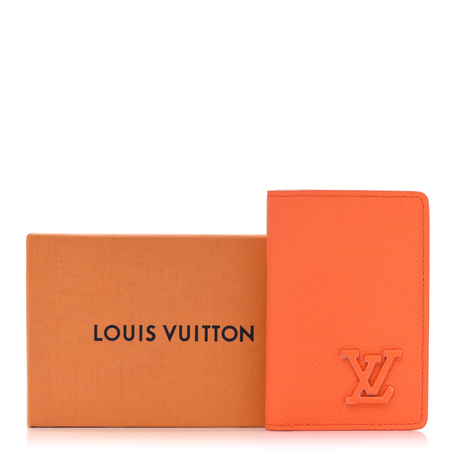 Louis Vuitton Grained Calfskin Pocket Organizer Orange 7 of 7