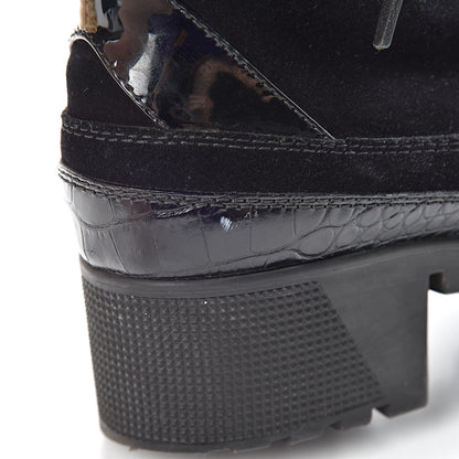 Louis Vuitton Suede Calfskin Reverse Monogram Laureate Platform Desert Boots 37.5 Black 11 of 12
