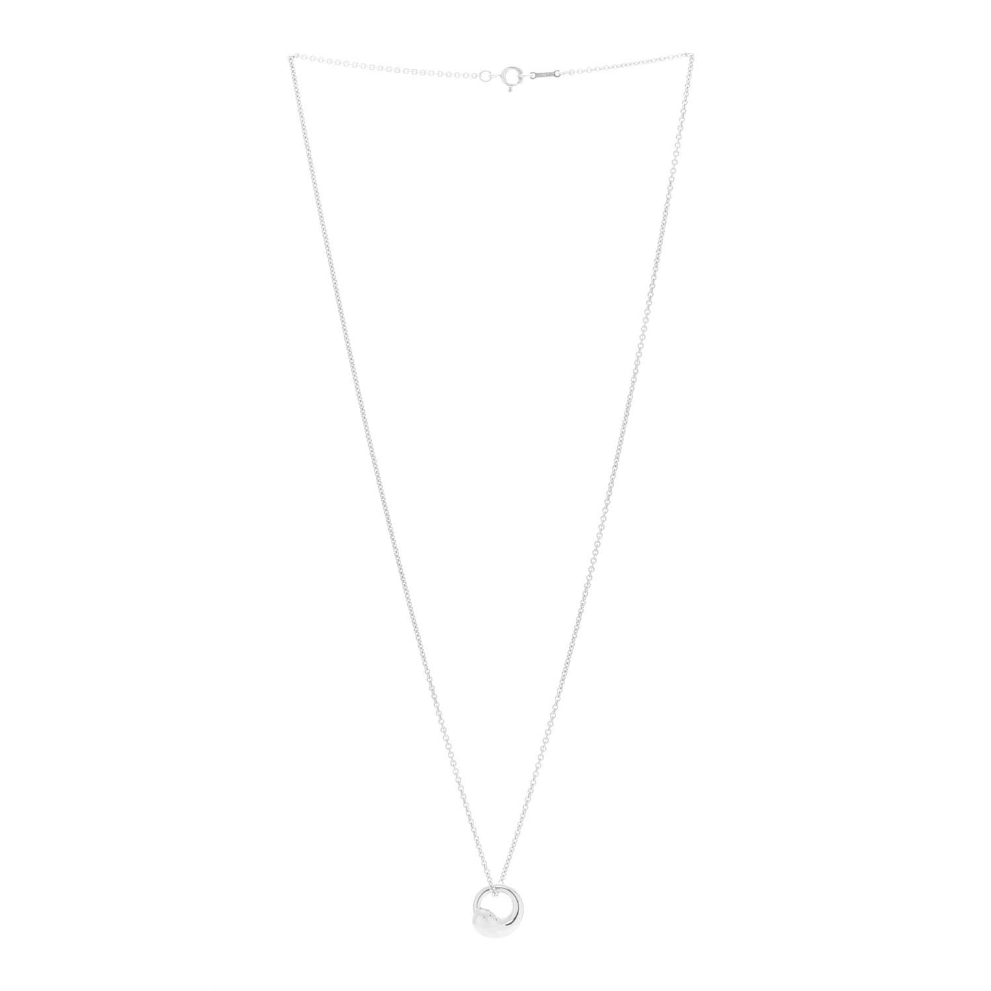 Sterling Silver 12mm Elsa Peretti Eternal Circle Pendant Necklace