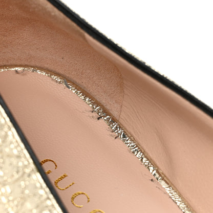 Gucci Galassia GG Marmont Fringe Platform Loafer Pumps 38 Platino 12 of 13