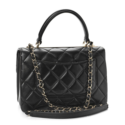 Chanel Lambskin Quilted Small Trendy CC Dual Handle Flap Bag Black 3 of 9