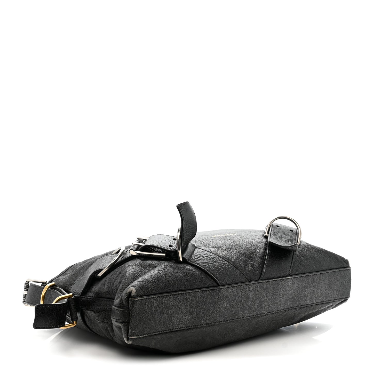 Aged Calfskin Medium Voyou Boyfriend Bag Black