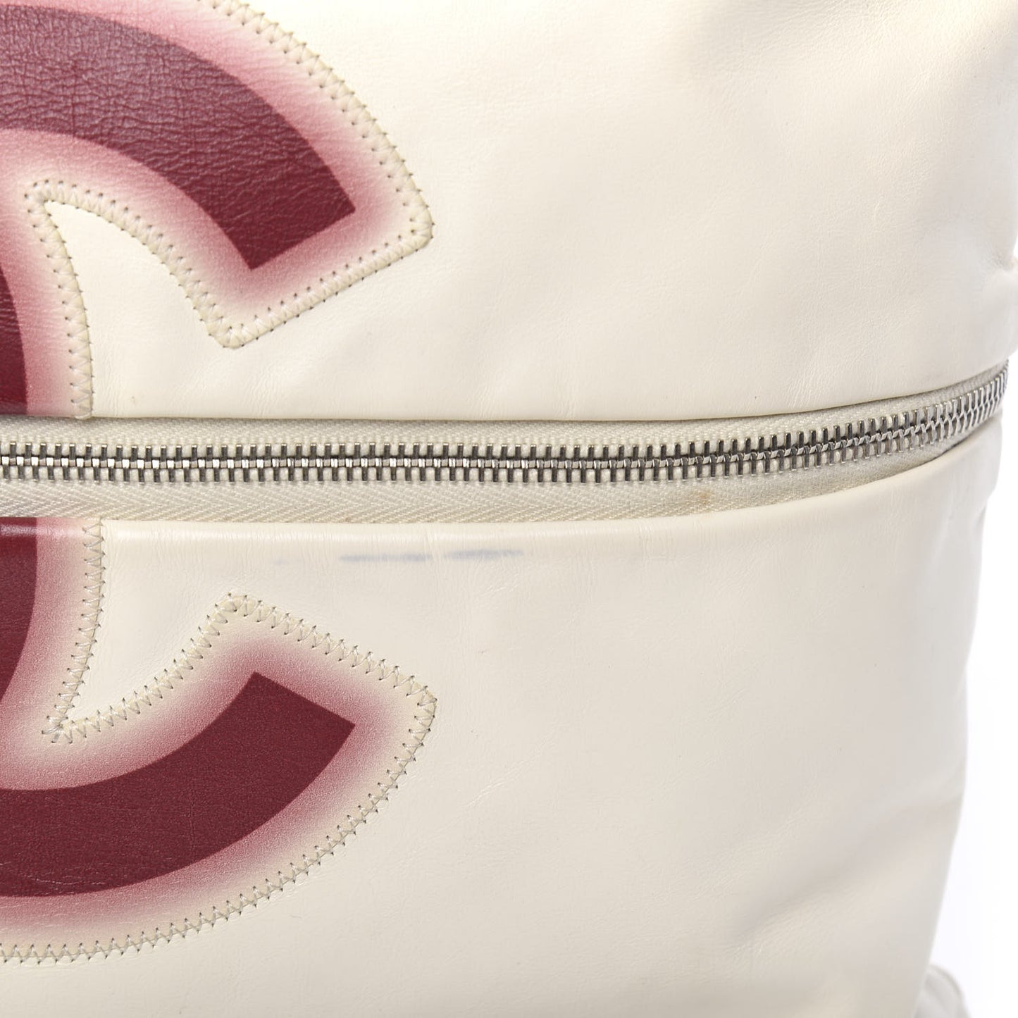Calfskin Large Expandable Paris London Tote Bag White