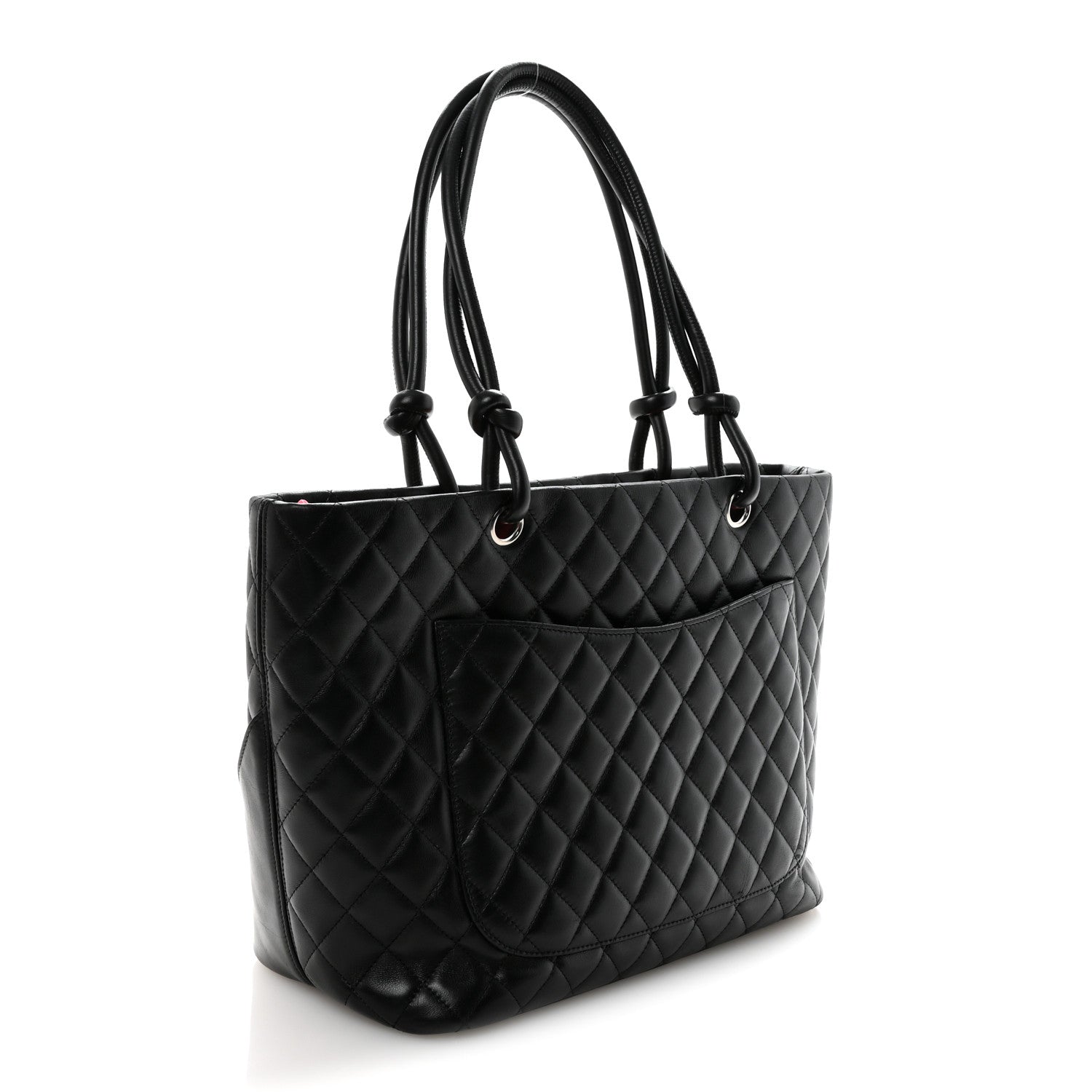 Chanel Calfskin Quilted Large Cambon Tote Black White 3 of 10