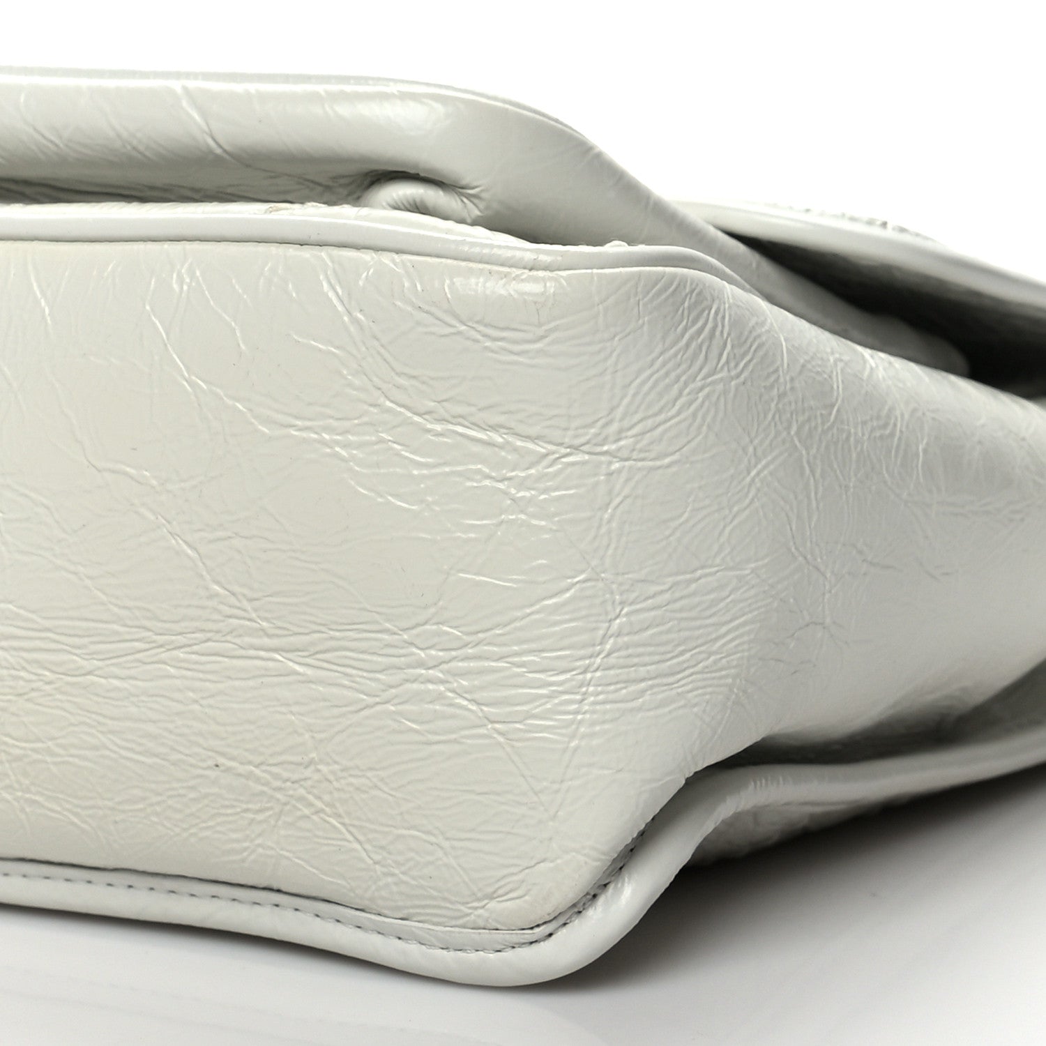 Saint Laurent Crinkled Calfskin Matelasse Monogram Medium Niki Chain Satchel Dirty White 10 of 10