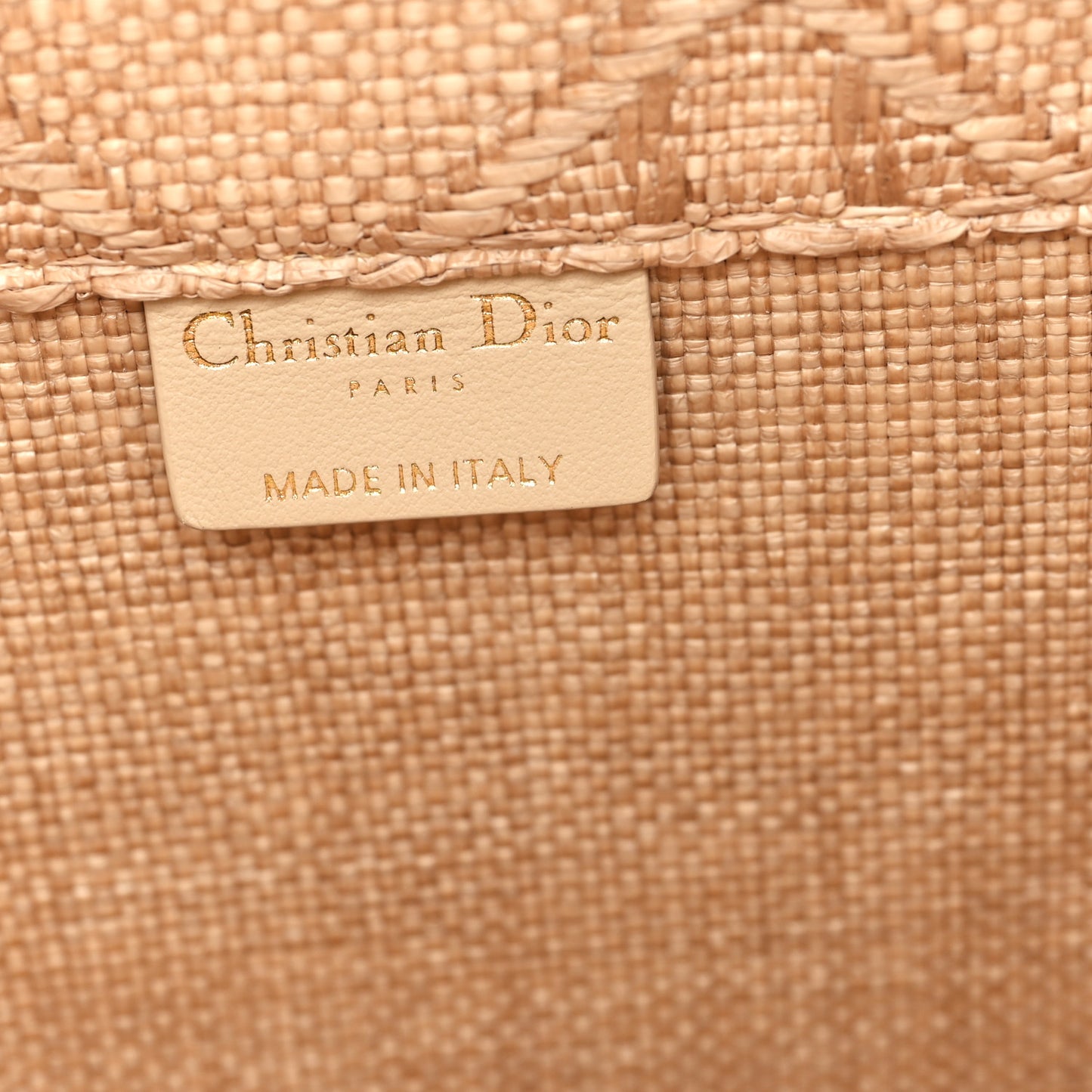 Raffia Cannage Large Book Tote Natural