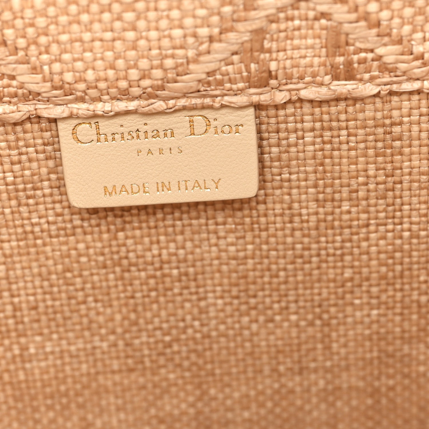 Christian Dior Raffia Cannage Large Book Tote Natural 6 of 12