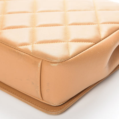 Chanel Lambskin Quilted Medium Diamond CC Flap Beige 10 of 11