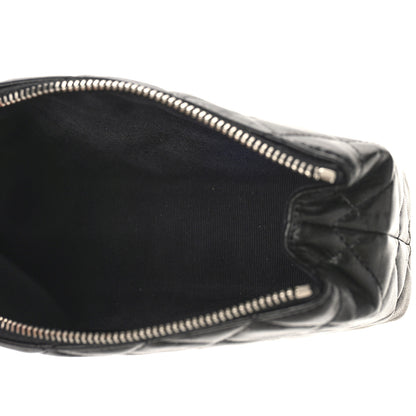 Chanel Lambskin Quilted Cosmetic Case Black 5 of 9