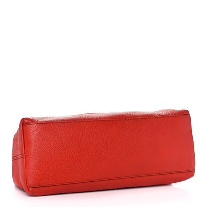 Gucci Pebbled Calfskin Medium Soho Chain Shoulder Bag Tabasco Red 4 of 11