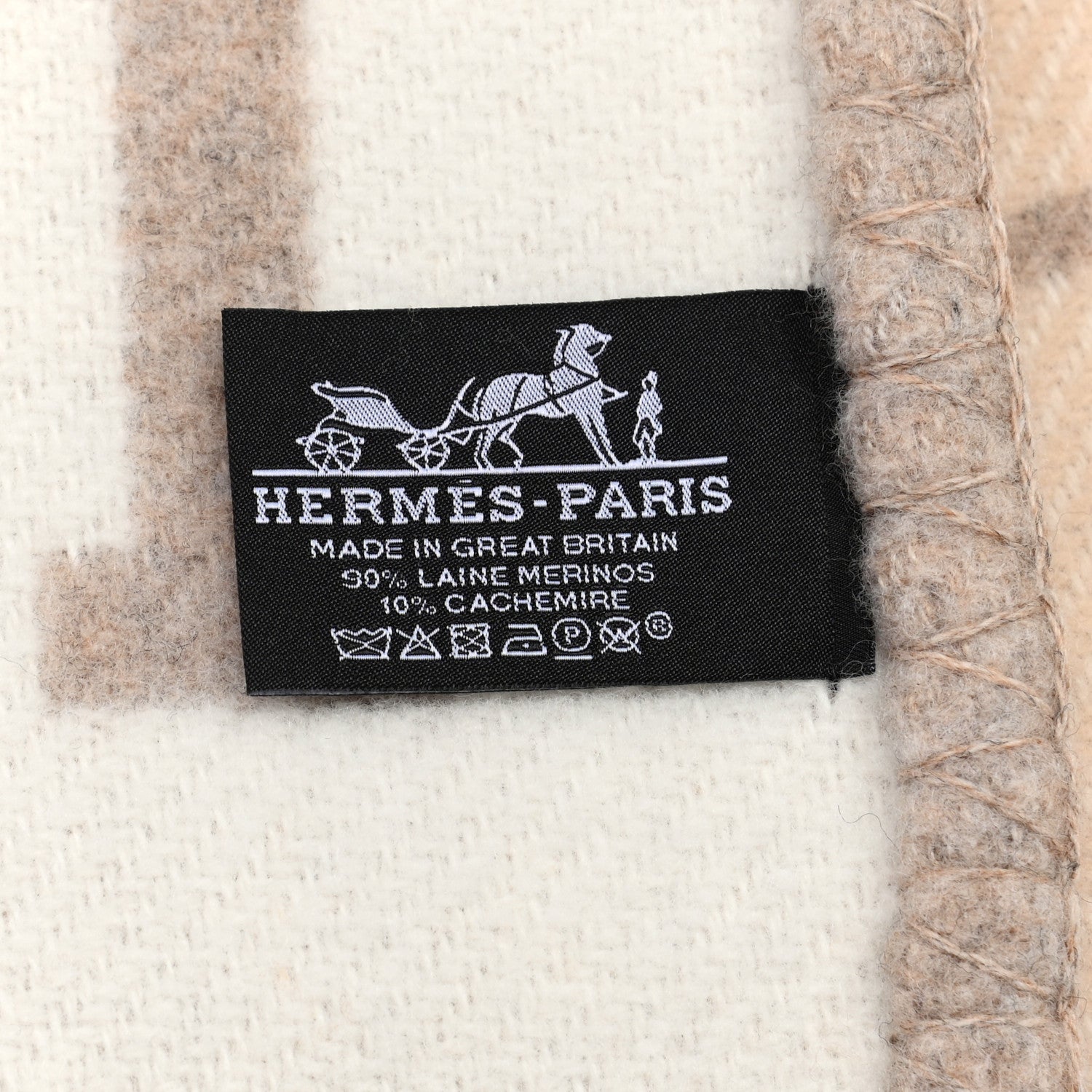 Hermes Wool Cashmere Avalon III Blanket Coco Camomille 5 of 6
