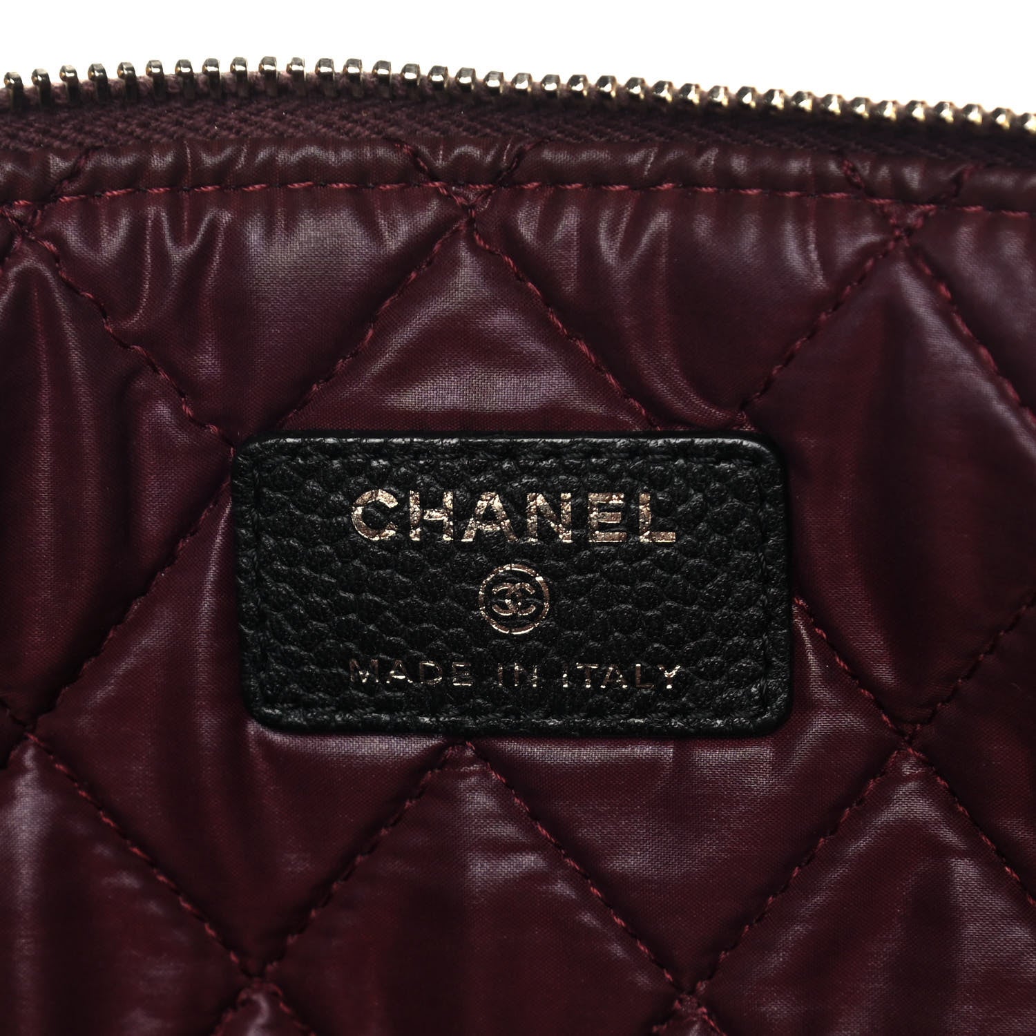 Chanel Caviar Quilted Large Cosmetic Case Black 6 of 11