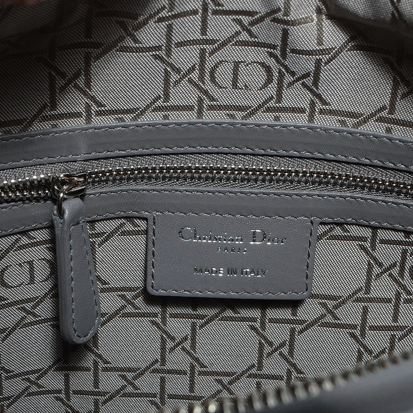 Lambskin Cannage Large Lady Dior Grey