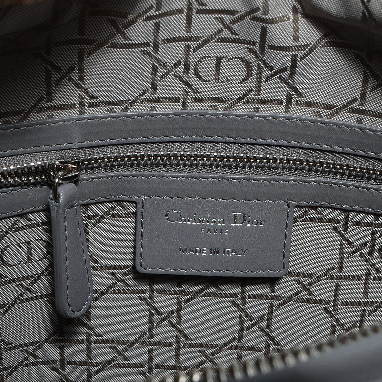 Christian Dior Lambskin Cannage Large Lady Dior Grey 7 of 12
