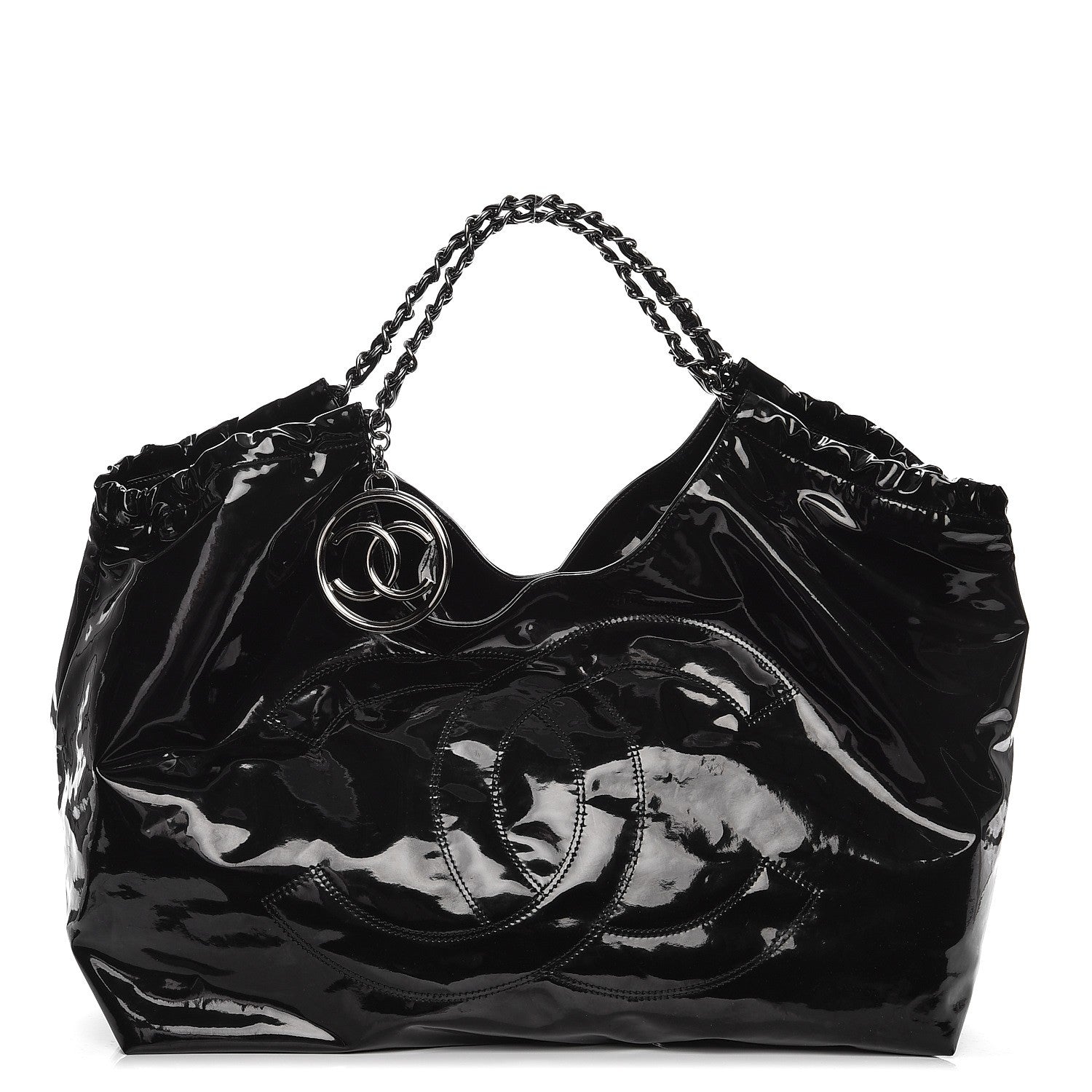 Chanel Vinyl XL Coco Cabas Black 1 of 9