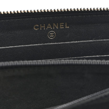 Chanel Caviar Quilted Medium Filigree Zip Around Wallet Black 6 of 10
