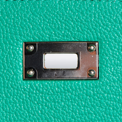 Hermes Chevre Mysore Kelly Longue Wallet Menthe 10 of 14