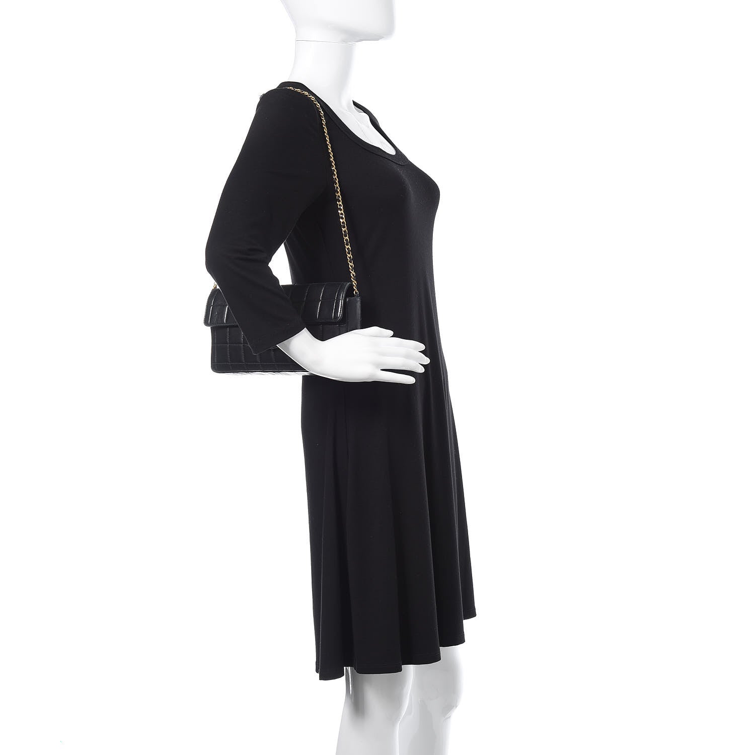 Chanel Lambskin East West Chocolate Bar Flap Black 2 of 17