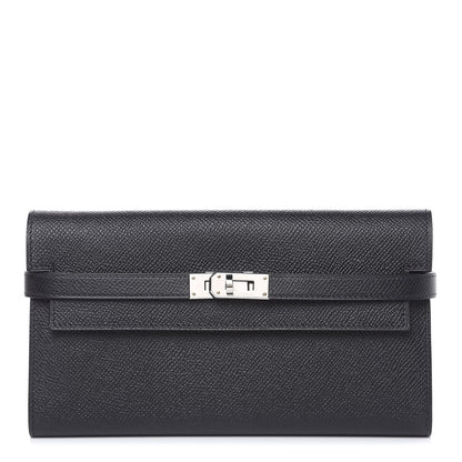 Hermes Epsom Kelly Longue Wallet Black 1 of 17