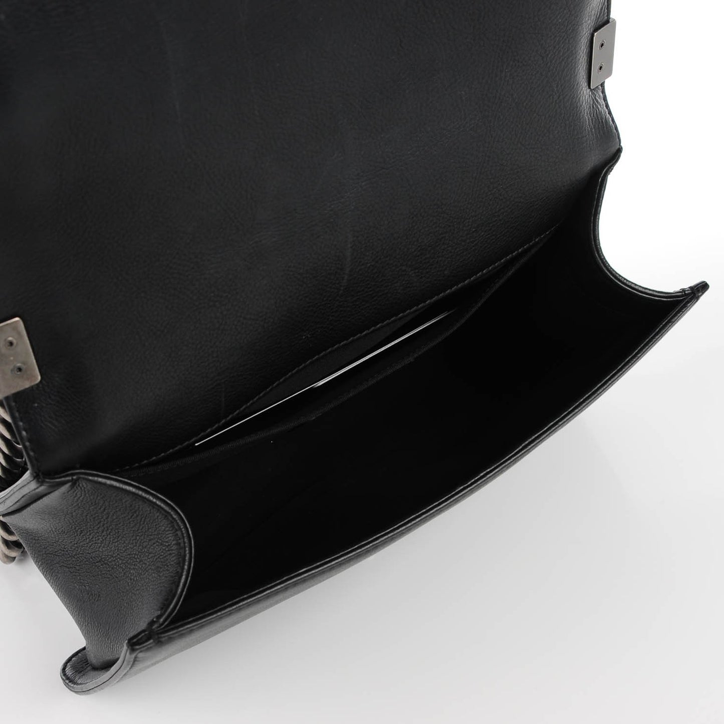 Calfskin Quilted Medium Boy Flap Black