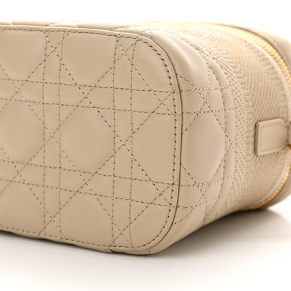 Christian Dior Lambskin Cannage Small Diortravel Vanity Case Light Beige 10 of 10