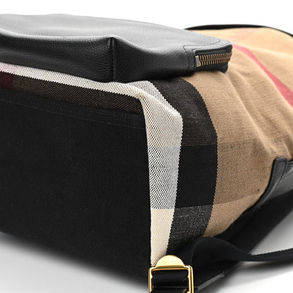 Burberry Mega Check Calfskin Abbeydale Simple Backpack Black Camel 10 of 10
