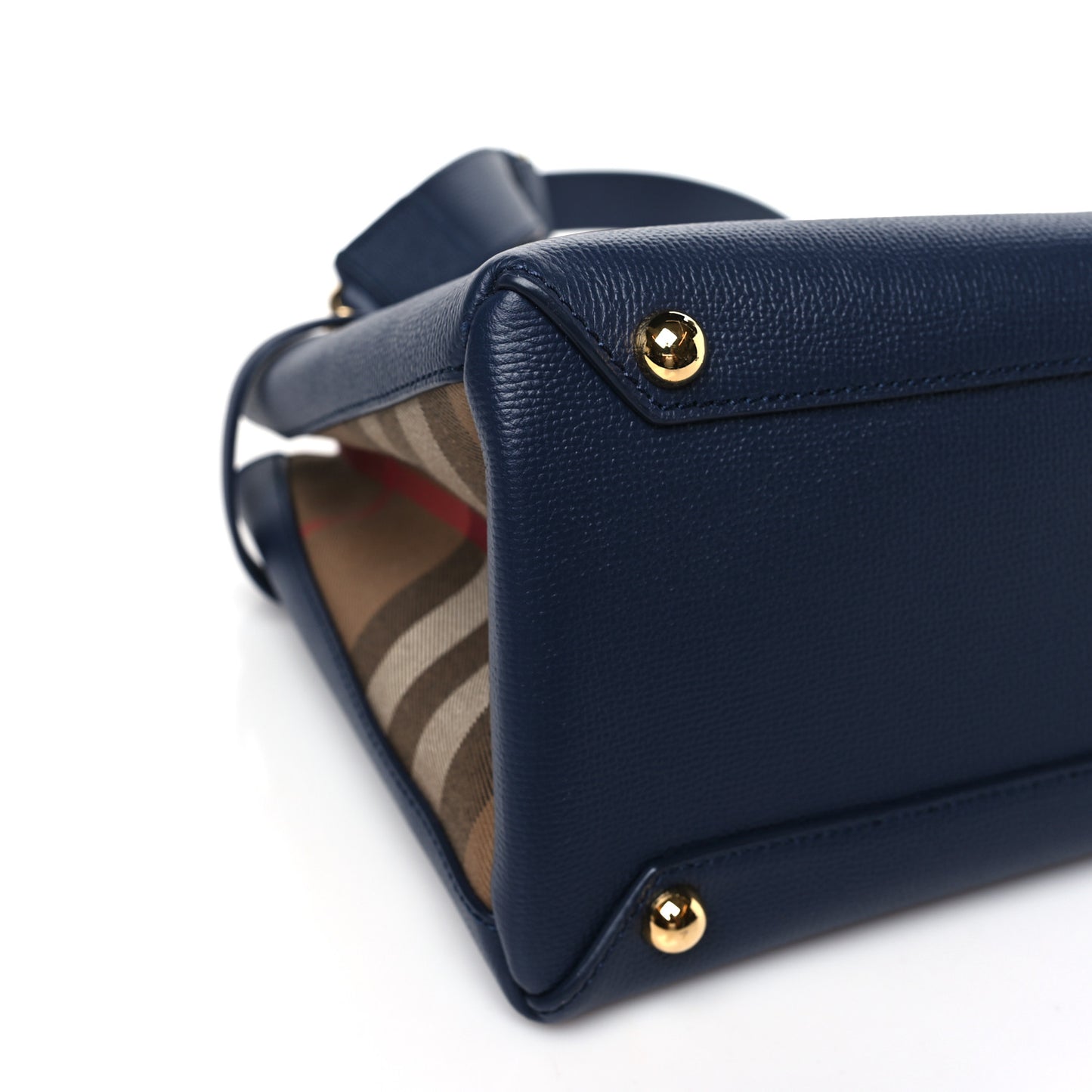 Derby Calfskin Vintage Check Medium Banner Tote Regency Blue
